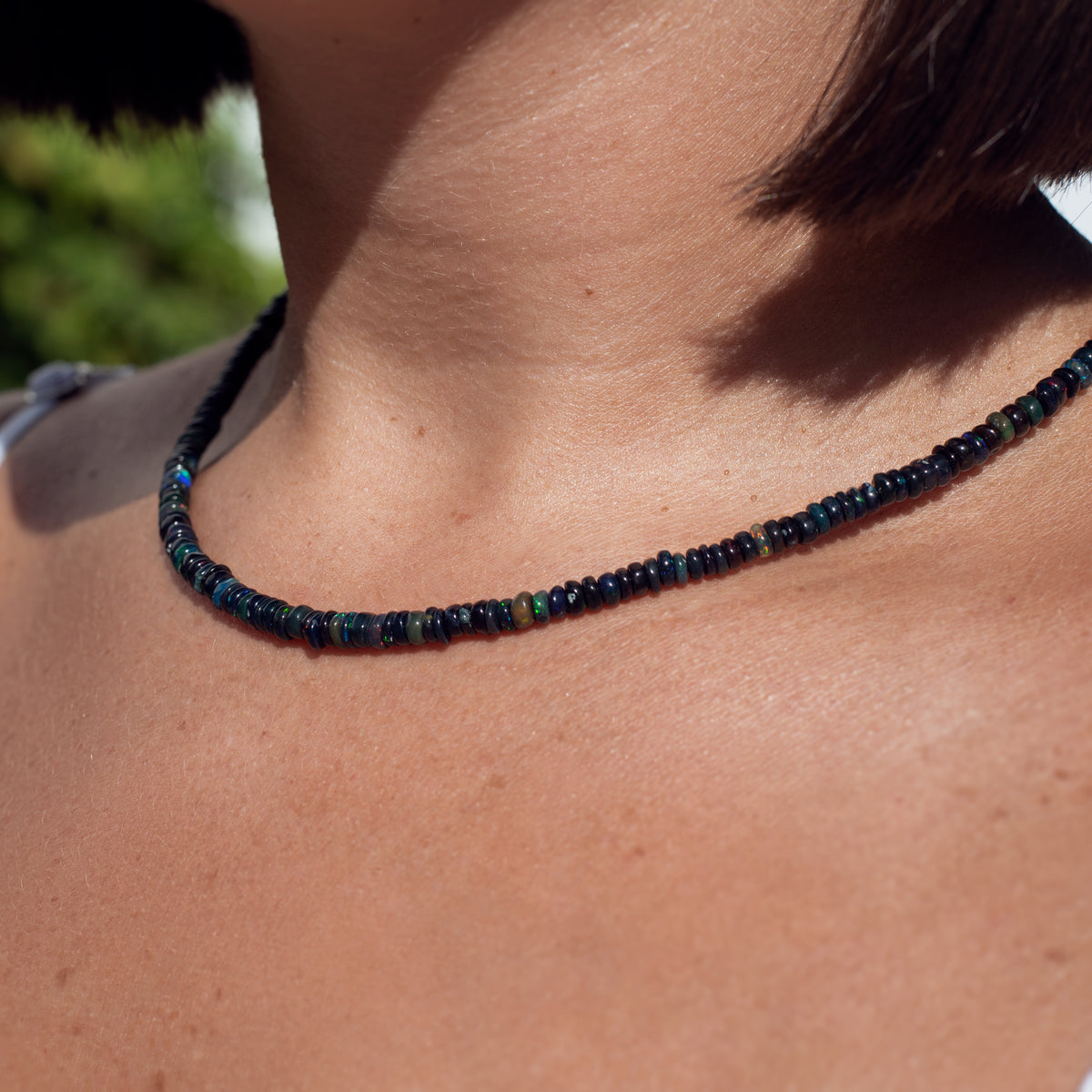 Collar ópalo negro